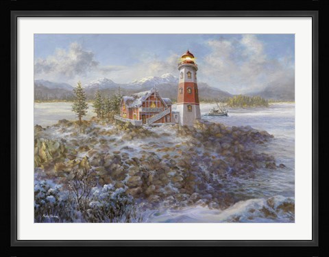 Framed Lighthouse Bluff Print