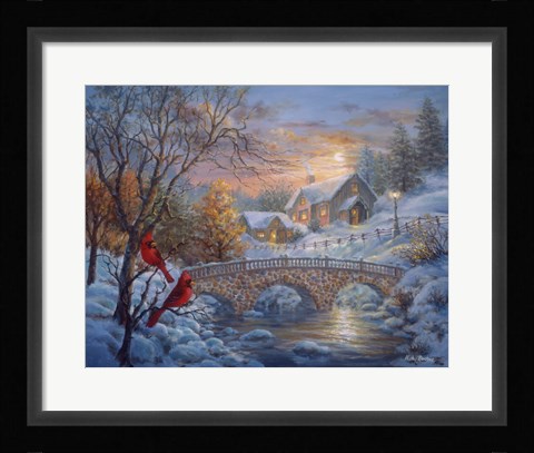 Framed Winter Sunset Print