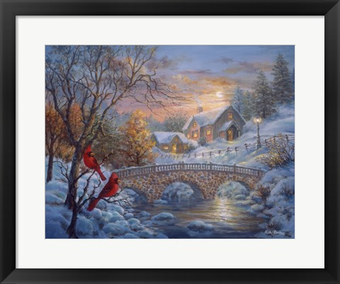 Framed Winter Sunset Print