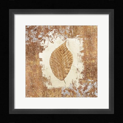 Framed Gilded Leaf II Print