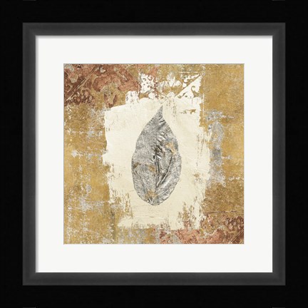 Framed Gilded Leaf III Print