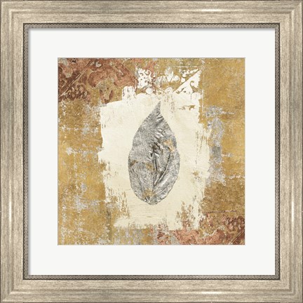 Framed Gilded Leaf III Print