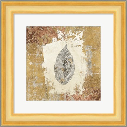 Framed Gilded Leaf III Print
