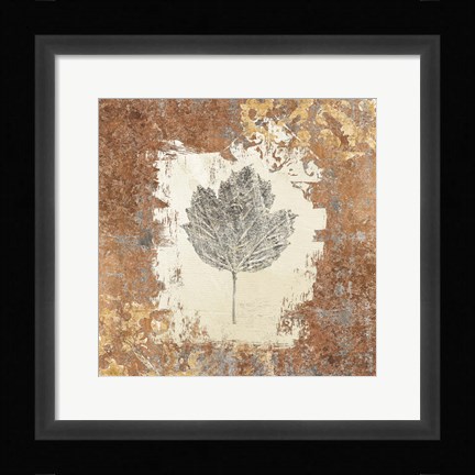 Framed Gilded Leaf V Print