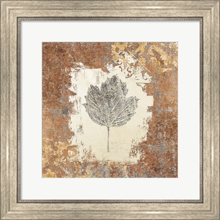 Framed Gilded Leaf V Print
