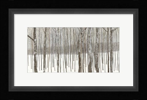 Framed Woods in Winter BW Print