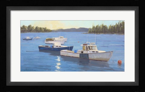 Framed Morning on the Harbor Print