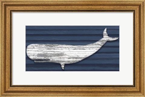 Framed Rustic Whale Print