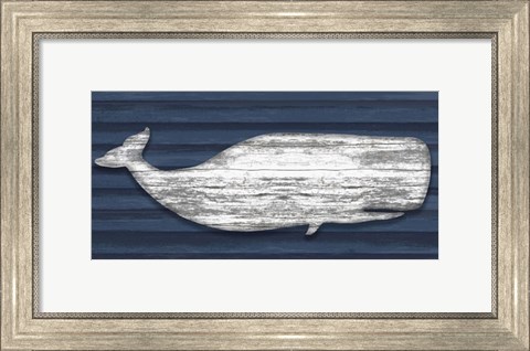 Framed Weathered Whale Print