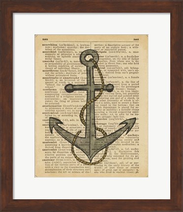 Framed Nautical Series - Anchor Print