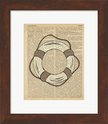 Framed Nautical Series - Life Preserver Print
