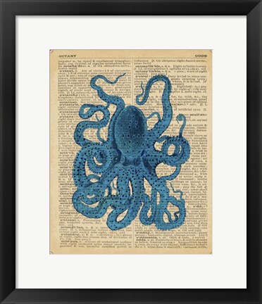 Framed Vintage Octopus Print
