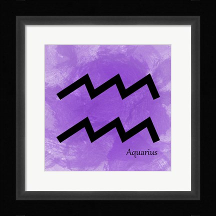 Framed Aquarius - Violet Print