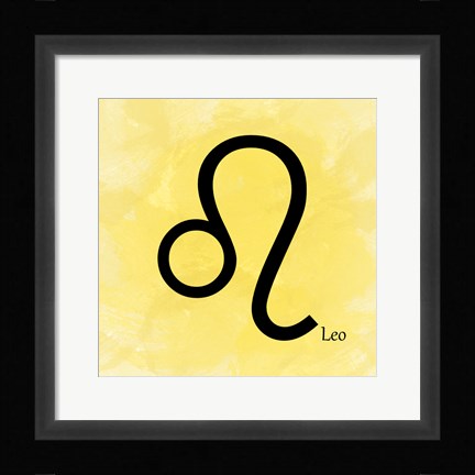 Framed Leo - Yellow Print