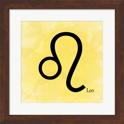 Framed Leo - Yellow Print