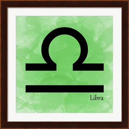 Framed Libra - Green Print