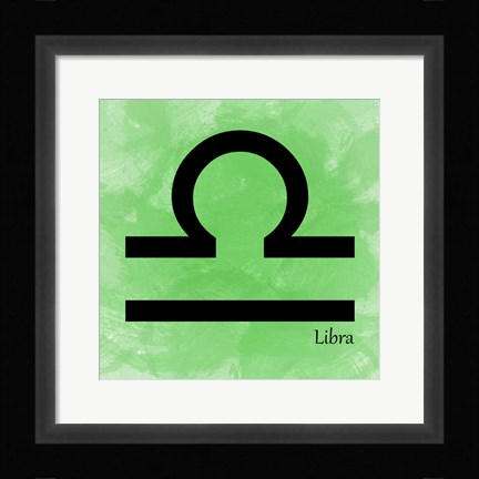 Framed Libra - Green Print