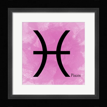 Framed Pisces - Pink Print