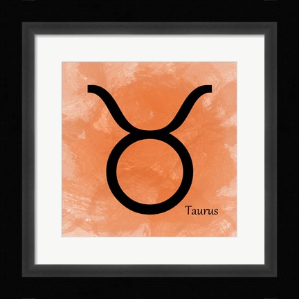 Framed Taurus - Orange Print