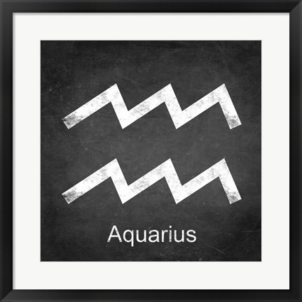 Framed Aquarius - Black Print