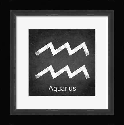 Framed Aquarius - Black Print