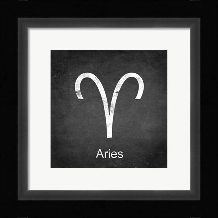 Framed Aries - Black Print