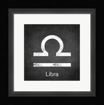Framed Libra - Black Print
