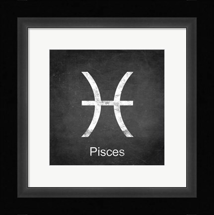 Framed Pisces - Black Print