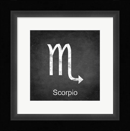 Framed Scorpio - Black Print