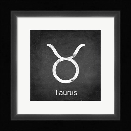Framed Taurus - Black Print
