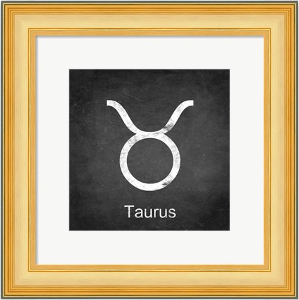 Framed Taurus - Black Print