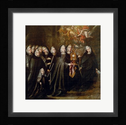 Framed Procession of Saint Clare Print