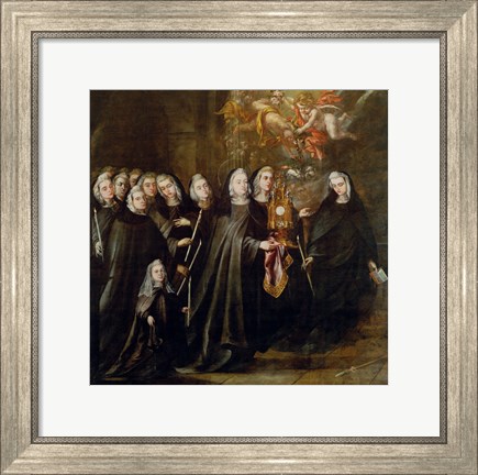 Framed Procession of Saint Clare Print