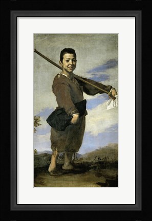 Framed Club Footed Boy, 1642 Print