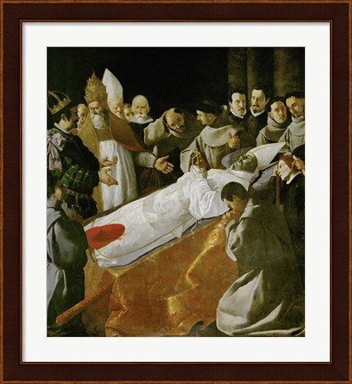 Framed Death of Saint Bonaventura, 1627 Print