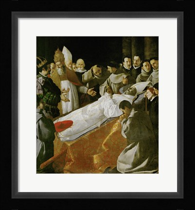 Framed Death of Saint Bonaventura, 1627 Print