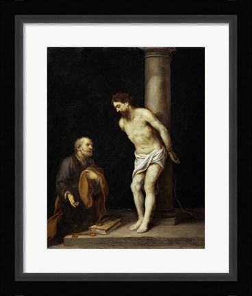 Framed Christ at the Column Print