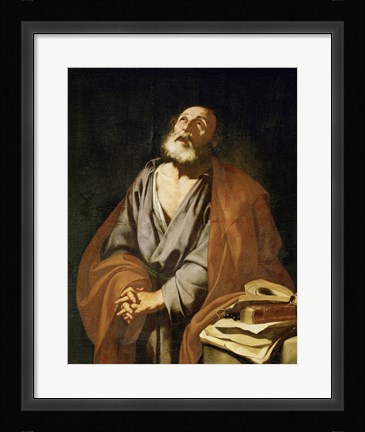 Framed Saint Peter Penitent Print