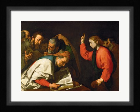 Framed Twelve Year Old Jesus and the Doctors, c.1630 Print