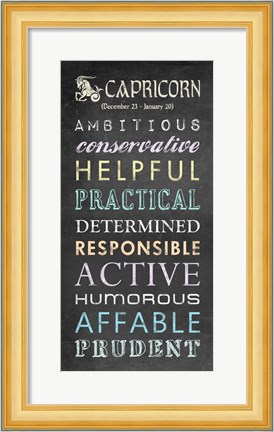 Framed Capricorn Bus Roll Print