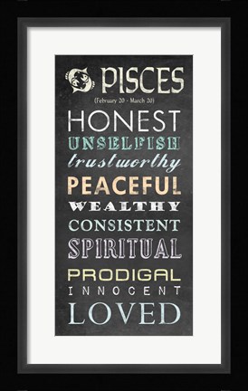 Framed Pisces Bus Roll Print