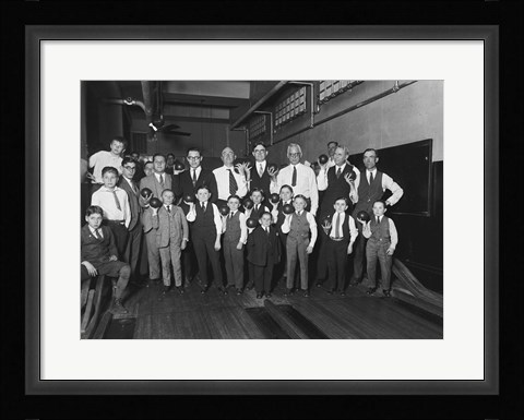 Framed Bowling, 1924 Print