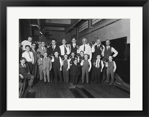 Framed Bowling, 1924 Print