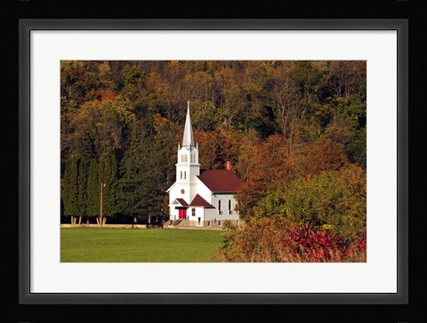 Framed Church In the Valley Print