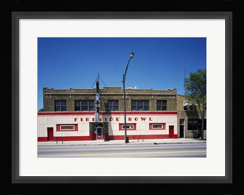 Framed Bowling alley, Chicago, Illinois Print
