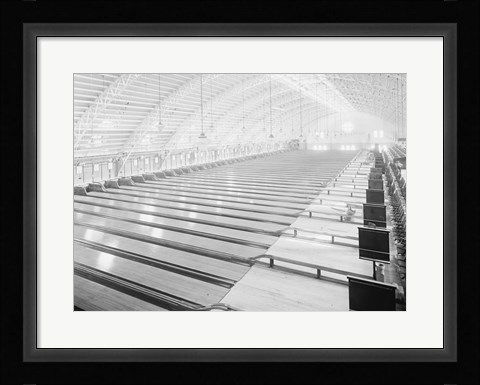 Framed Convention Hall, Bowling Alley Print