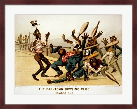 Framed Darktown Bowling Club: Bowled Out Print