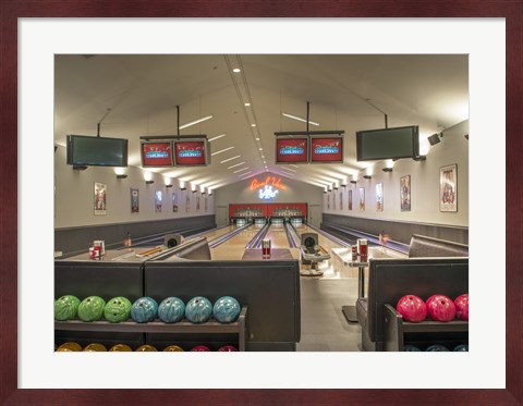 Framed Bowling Center at Mount Vernon Print