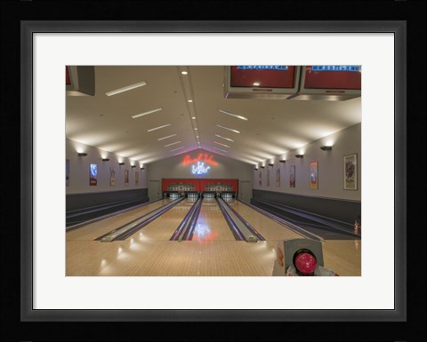 Framed Bowling Center at Mount Vernon Print
