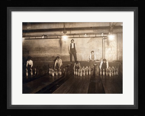Framed Subway Bowling Alley, 65 South St., Brooklyn, N.Y. Print